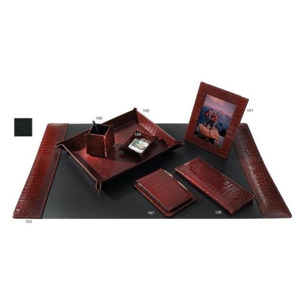 Raika Raika VI 195 BLK Leather Letter Tray - Black VI 195 BLK